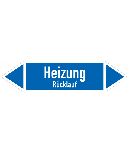 Richtungspfeil Heizung Rücklauf